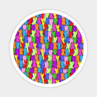 Cats pattern - colorful Magnet